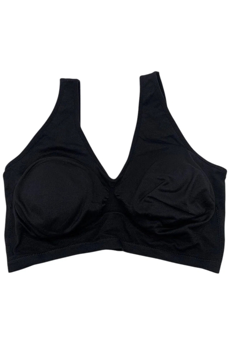 Rhonda Shear Seamless Jacquard Ahh Leisure Bra Black -